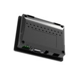 Das Foto zeigt die Rückansicht des Weintek MT8052iP mit Kunststoffgehäuse, lüfterlosem Design und Montagepunkten