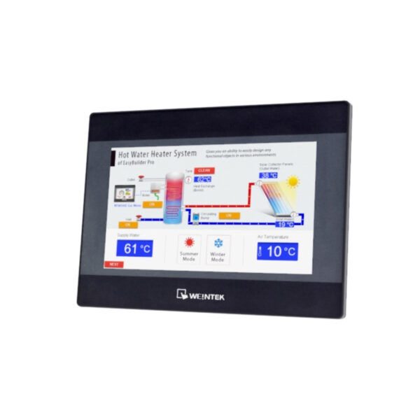 Weintek MT8072iP 7″ Touchpanel mit 800 × 480 px, Kunststoffgehäuse und IP65-Front