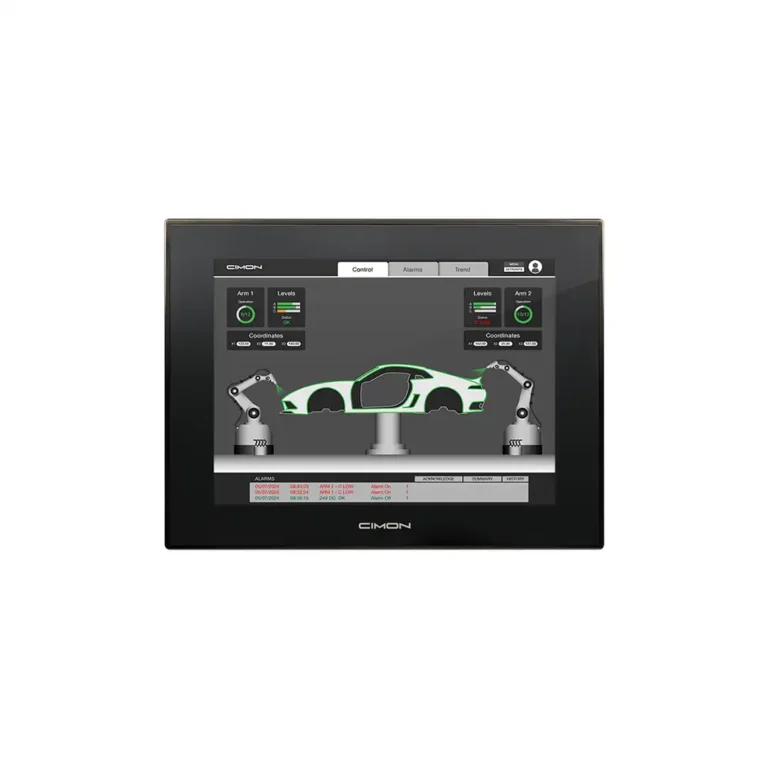 12,1-Zoll Cimon CM-iNP512-A Industrie-PC mit Robotersteuerung als grafische Visualisierung