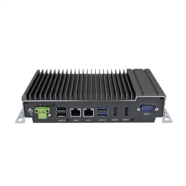 CIMON CM-NB200-D Industrie Box-PC – Frontansicht mit LAN, USB, HDMI und COM-Anschlüssen