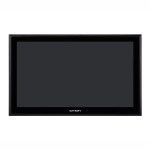 Frontansicht des CIMON CM-iNP-51121W-R-D, 21,5-Zoll Industrie Panel PC mit schwarzer Front und resistivem Touchscreen.