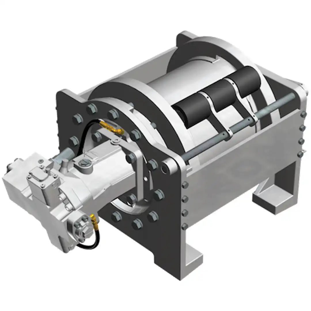 Hydraulische Seilwinde RW300A mit Spannrolle und stabilem Gehäuse für Bohranwendungen
