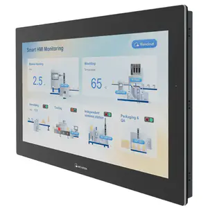 Weintek cMT3218XP Touchpanel mit kapazitivem 21,5-Zoll-Full-HD-Display und Aluminiumgehäuse, IP66-Front.