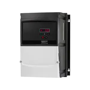 Frequenzumrichter escodrives EDS3-4055PL-66N1 ohne Hauptschalter und externe Bedienelemente, Frontansicht mit digitalem LED-Display und Tastenfeld.