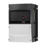 Frequenzumrichter escodrives EDS3-4185PL-66N1 ohne Hauptschalter und externe Bedienelemente, Frontansicht mit digitalem LED-Display und Tastenfeld.