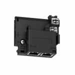 Detailansicht der INVT EC-TX149 Ethernet-Kommunikationskarte mit RJ45-Anschlüssen und Schraubklemmen.