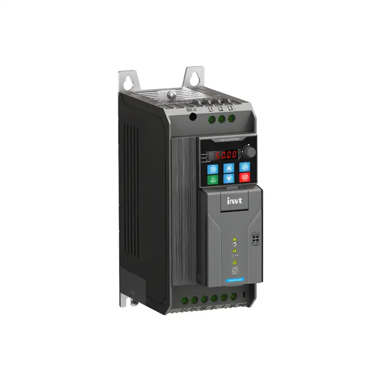 INVT GD28-004G-2 Frequenzumrichter mit bis zu 5,5 kW bei 3~ 230 V, USB-C, STO und EMV-Filter