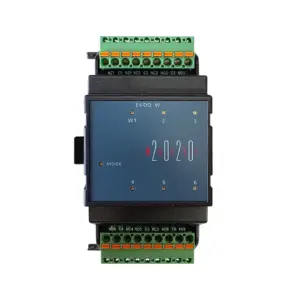 EAP Electric E6DO-W Erweiterungsmodul MODUL-2020, Frontansicht: 6 Relais-Wechsler (NO/NC) mit 6 Status-LEDs, Push-in-Klemmen oben/unten, Systembus an der Seite.