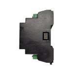 Linke Seitenansicht des EAP E16N-PTC Modul 2020 mit Gehäuseprofil und Busanschluss.