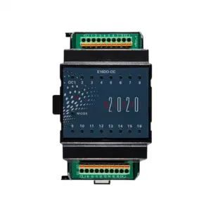 EAP E16DO-OC Erweiterungsmodul 5717, Frontansicht mit 16 Status-LEDs und Push-in-Klemmen oben/unten; Open-Collector NPN-Ausgänge, MODUL-2020, DIN-Hutschiene TS35, IP20.