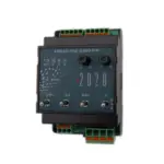 EAP MODUL-2020 Erweiterungsmodul 5719-2 (E4DI.4XI.2AO-U.2DO-R/H) mit oberen und unteren steckbaren Push-in-Klemmen; Front mit Status-LEDs, zwei Potis für AO-Handvorgabe und zwei Kippschaltern für Relais-Handbetrieb.