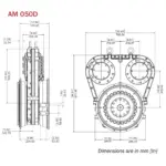 Twin Disc Am050d Abmessungen