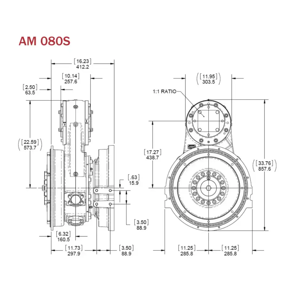Twin Disc Am080s Abmessungen