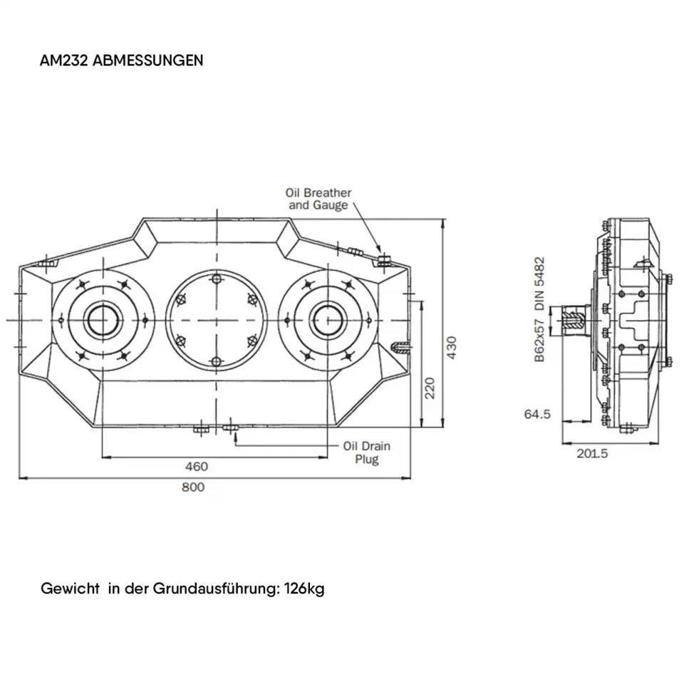 Twin Disc Am232 Abmessungen