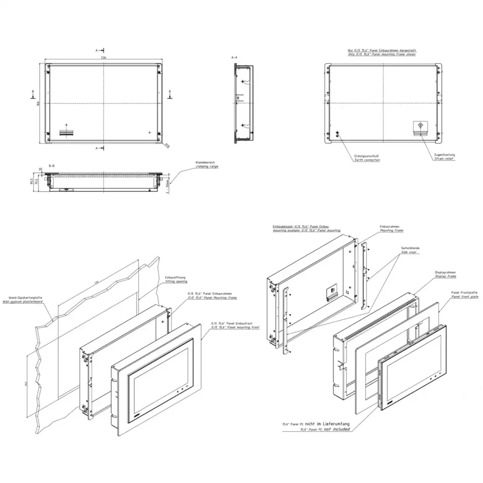 15 6 Zoll Panle Einabu
