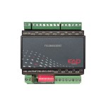 EAP I/O Modul 7814 Feldbusmodul in Frontansicht mit 4 PT/NI-Eingängen, 3 analogen 0–10-V-Eingängen, 4 analogen 0–10-V-Ausgängen und DIP-Schaltern, ESCO Artikelnummer IOMODUL7814.