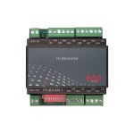 EAP I/O Modul 8397 Feldbusmodul in Frontansicht mit 8 digitalen 24-V-Eingängen, 8 analogen 4–20-mA-Eingängen, DIP-Schaltern und RS485-Anschluss, ESCO Art.-Nr. IOMODUL8397.