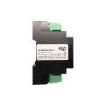 Rechte Seitenansicht des EAP I/O Moduls 8877 mit Typenschild und technischer Gerätekennzeichnung, ESCO Art.-Nr. IOMODUL8877.