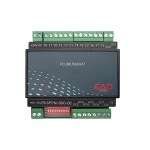 EAP Feldbusmodul FB8PT/NI.8DO-OC in Frontansicht mit 8 PT/NI-Eingängen, 8 Open-Collector-Ausgängen und RS485-Anschluss.