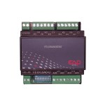 EAP I/O Modul 8698 Feldbusmodul in Frontansicht mit 8 XI3-Universaleingängen, 6 analogen 0–10-V-Ausgängen, RS485-Anschluss, DIP-Schaltern und steckbaren Klemmen, ESCO Art.-Nr. IOMODUL8698.