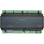 EAP I/O Modul 8709 Feldbusmodul in Frontansicht mit 8 XI-Universaleingängen, 8 digitalen 24-V-Eingängen, 6 analogen 0–10-V-Ausgängen, 7 Relaisausgängen und DIP-Schaltern, ESCO Art.-Nr. IOMODUL8709.