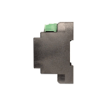 Linke Seitenansicht des EAP I/O Moduls 8870 mit kompaktem schwarzem Gehäuseprofil für die Hutschienenmontage, ESCO Art.-Nr. IOMODUL8870.