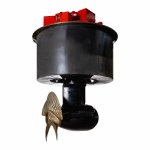 Veth Ice Class Thruster mit offenem Propeller, kompaktem Unterwassergetriebe und schwarzem Gehäuse für eisgängige Azimuth-Antriebe.